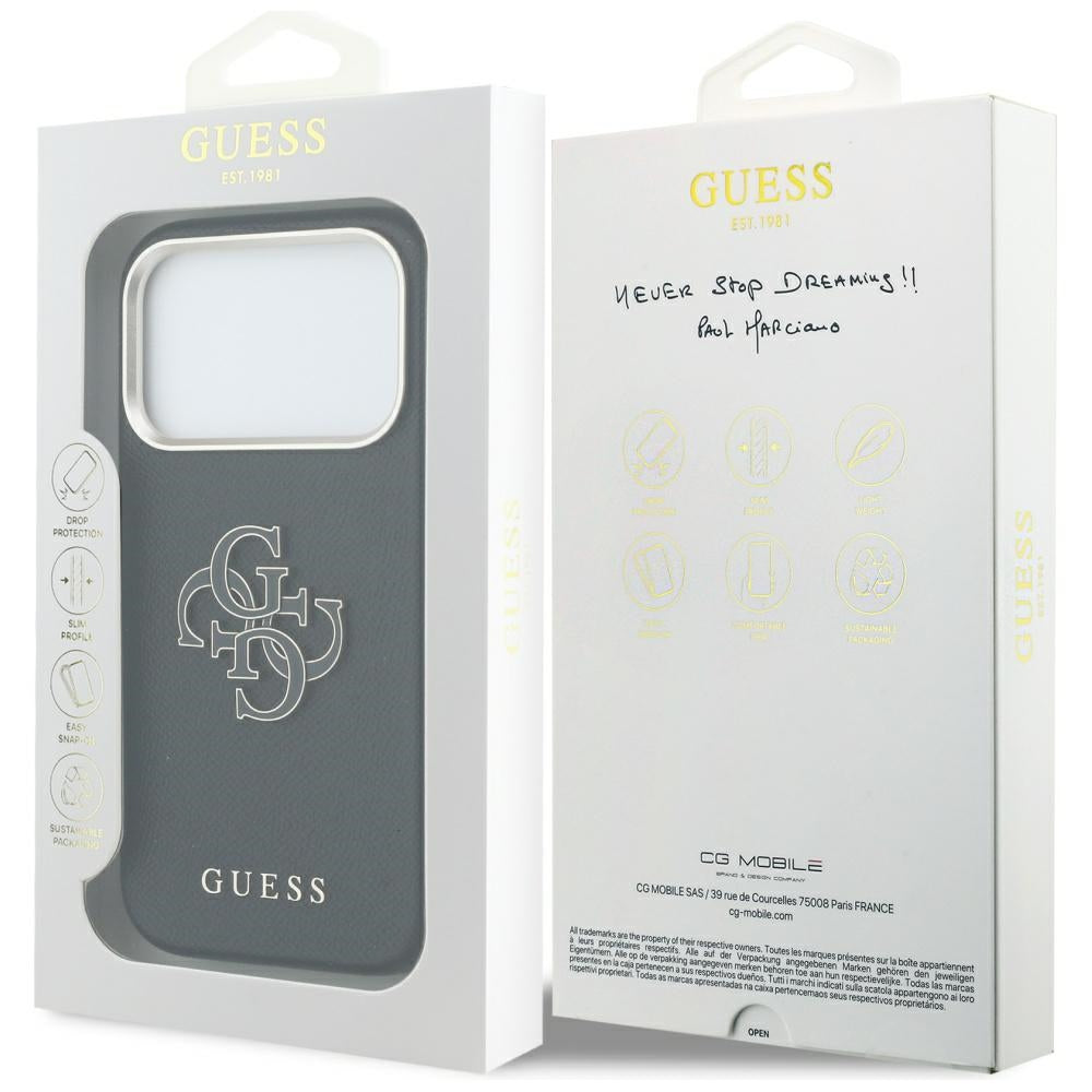 Guess FW Resin Logo Case til iPhone 17 Pro - sort
