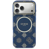 Guess IML Peony Dot MagSafe Case til iPhone 17 Pro Max - Blå
