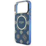 Guess IML Peony Dot MagSafe Case til iPhone 17 Pro Max - Blå