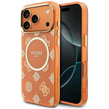 Guess IML Peony Dot MagSafe Case til iPhone 17 Pro Max - Orange
