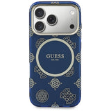 Guess IML Peony Dot MagSafe Case til iPhone 17 Pro - Blå