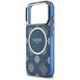 Guess IML Peony Dot MagSafe Case til iPhone 17 Pro - Blå