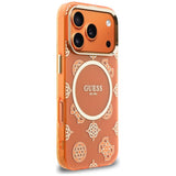 Guess IML Peony Dot MagSafe Case til iPhone 17 Pro - Orange
