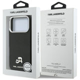 Karl Lagerfeld Karl & Choupette Head Pins Saffiano MagSafe Case til iPhone 17 Pro Max - sort