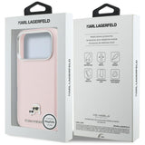 Karl Lagerfeld Karl & Choupette Head Pins Saffiano MagSafe Case til iPhone 17 Pro Max - Pink