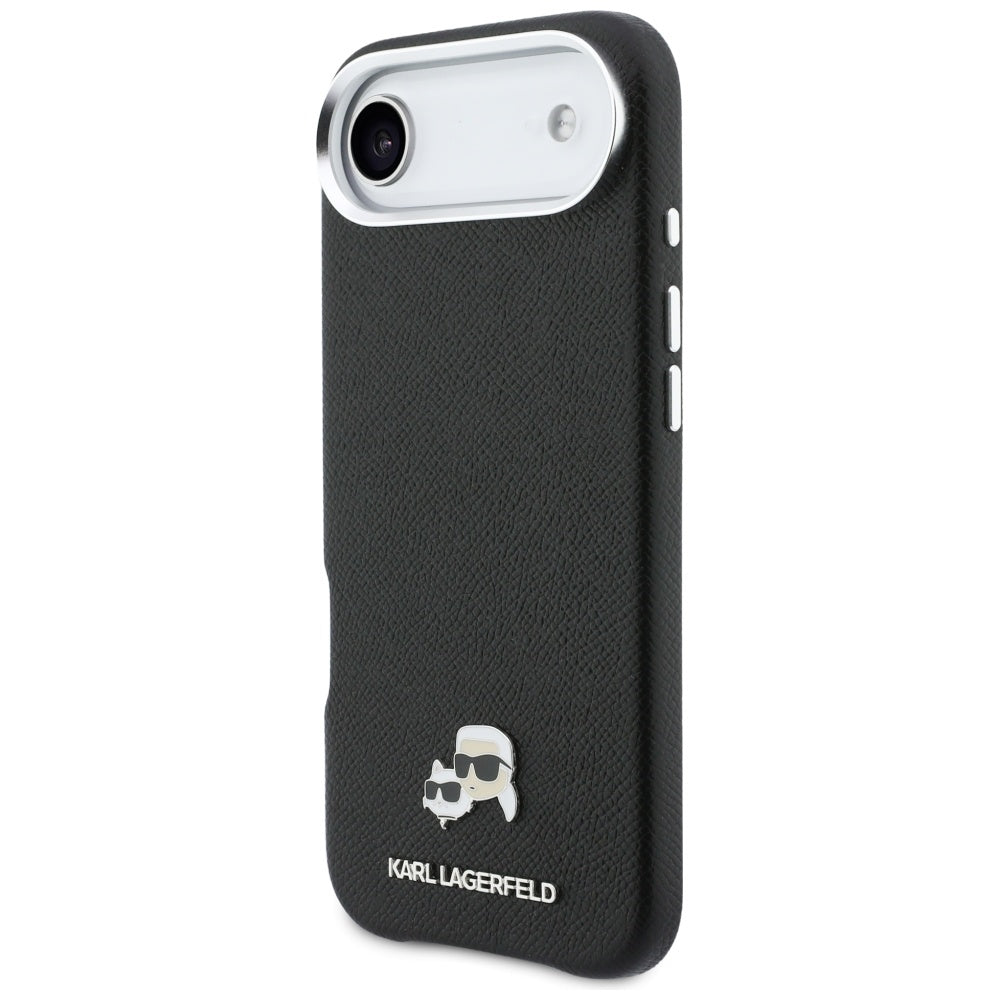 Karl Lagerfeld Karl & Choupette Head Pins Saffiano MagSafe Case til iPhone Air - sort