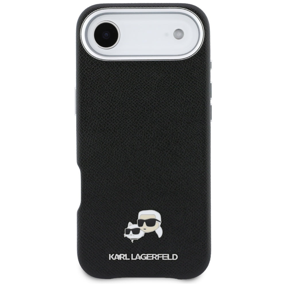 Karl Lagerfeld Karl & Choupette Head Pins Saffiano MagSafe Case til iPhone Air - sort