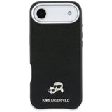 Karl Lagerfeld Karl & Choupette Head Pins Saffiano MagSafe Case til iPhone Air - sort
