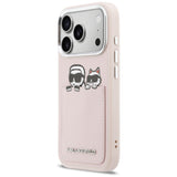 Karl Lagerfeld Karl & Choupette Print & Pocket Case til iPhone 17 Pro Max - Pink