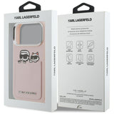 Karl Lagerfeld Karl & Choupette Print & Pocket Case til iPhone 17 Pro - Pink