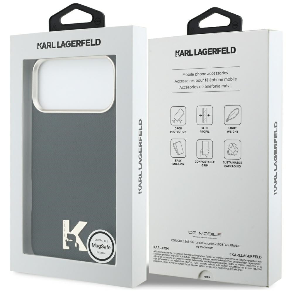 Karl Lagerfeld Karl Head Logo MagSafe Case til iPhone 17 Pro Max - sort