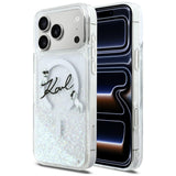 Karl Lagerfeld Liquid Glitter Karl Script Logo MagSafe Case til iPhone 17 Pro Max - Klar