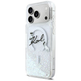 Karl Lagerfeld Liquid Glitter Karl Script Logo MagSafe Case til iPhone 17 Pro Max - Klar