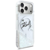 Karl Lagerfeld Liquid Glitter Karl Script Logo MagSafe Case til iPhone 17 Pro Max - Klar