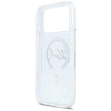 Karl Lagerfeld Liquid Glitter Karl Script Logo MagSafe Case til iPhone 17 Pro Max - Klar