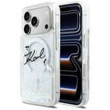 Karl Lagerfeld Liquid Glitter Karl Script Logo MagSafe Case til iPhone 17 Pro - Klar