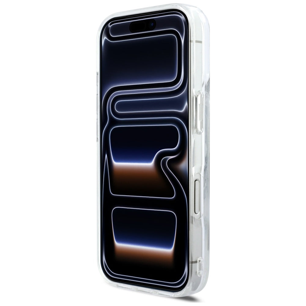 Karl Lagerfeld Liquid Glitter Karl Script Logo MagSafe Case til iPhone 17 Pro - Klar