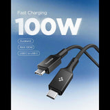 Spigen Essential EB10015CC USB-C / USB-C 100W 150cm Kabel - sort