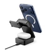 Spigen Essential Qi2.2 25W 3in1 MagSafe magnetisk trådløs oplader - sort
