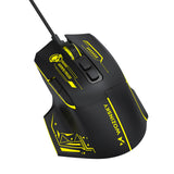 Wozinsky WMGK-1181W Wired Optical Gaming Mouse 7200 DPI with Backlight - Black and Yellow