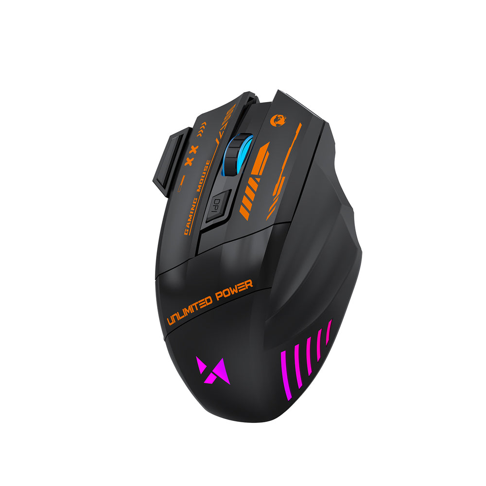 Wozinsky WMGB-1179 Wireless Optical Gaming Mouse with Built-in Rechargeable Battery 3200 DPI with Backlight - Black