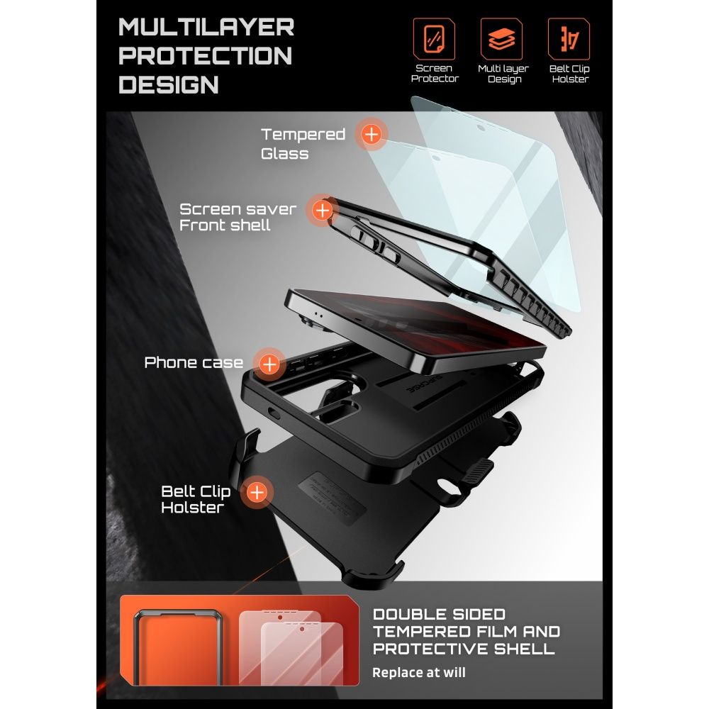 Supcase Unicorn Beetle Pro 2-Pack Case til Samsung Galaxy S26 Ultra - sort