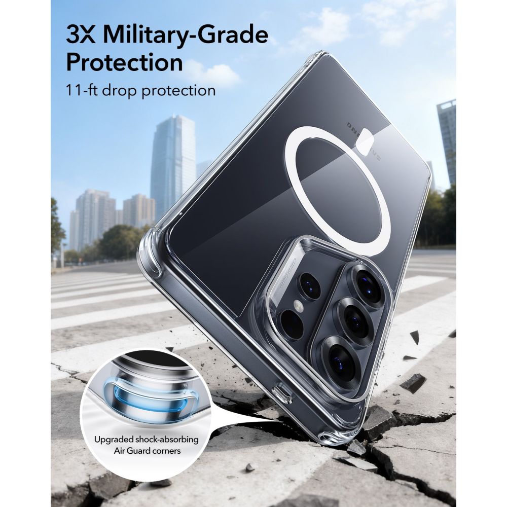 ESR Classic Hybrid MagSafe Case til Samsung Galaxy S26 Ultra - Gennemsigtig