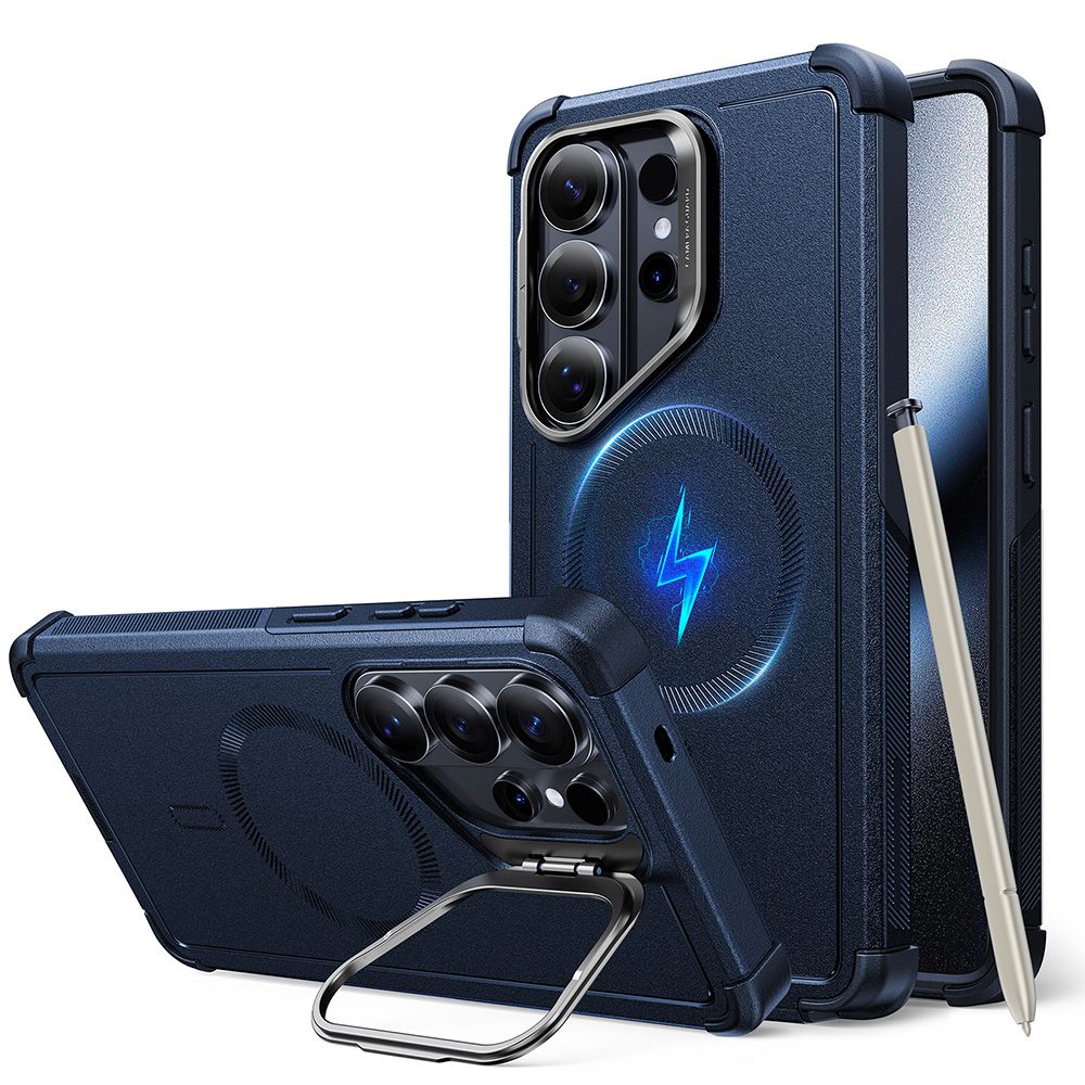ESR Cyber Tough Kickstand MagSafe Case til Samsung Galaxy S26 Ultra - Navy Blue