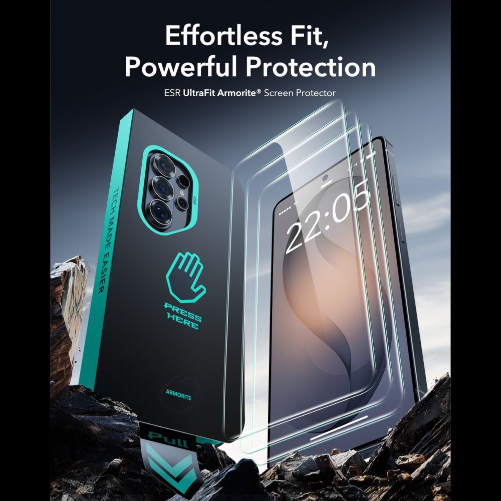 ESR UltraFit Armorite 2-pakke af hærdet glas til Samsung Galaxy S26 Ultra