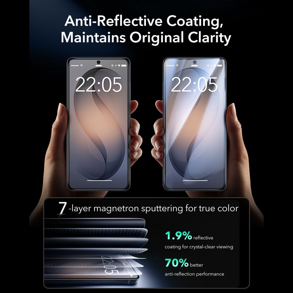 ESR UltraFit Armorite 2-pakke af hærdet glas til Samsung Galaxy S26 Ultra
