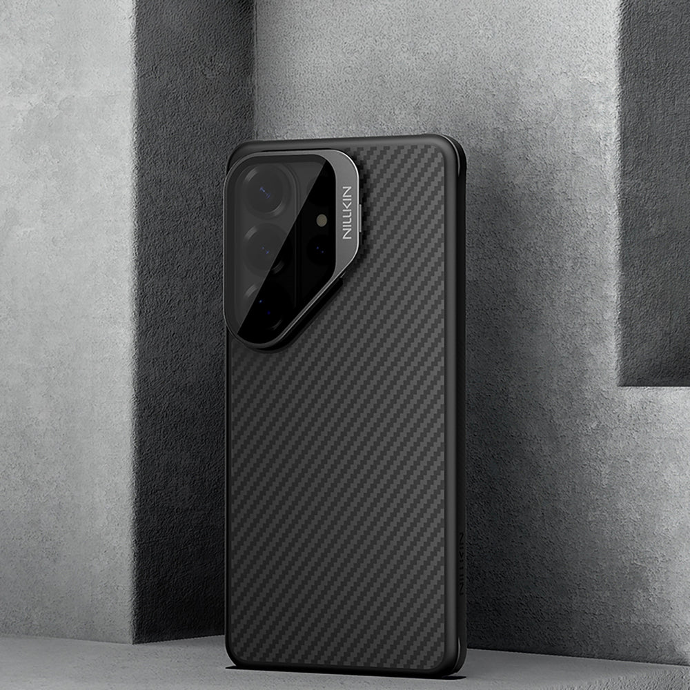 Nillkin CarboProp Magnetisk Case med Kamera Cover og Stand Kompatibel med MagSafe til Samsung S26 Ultra - Sort