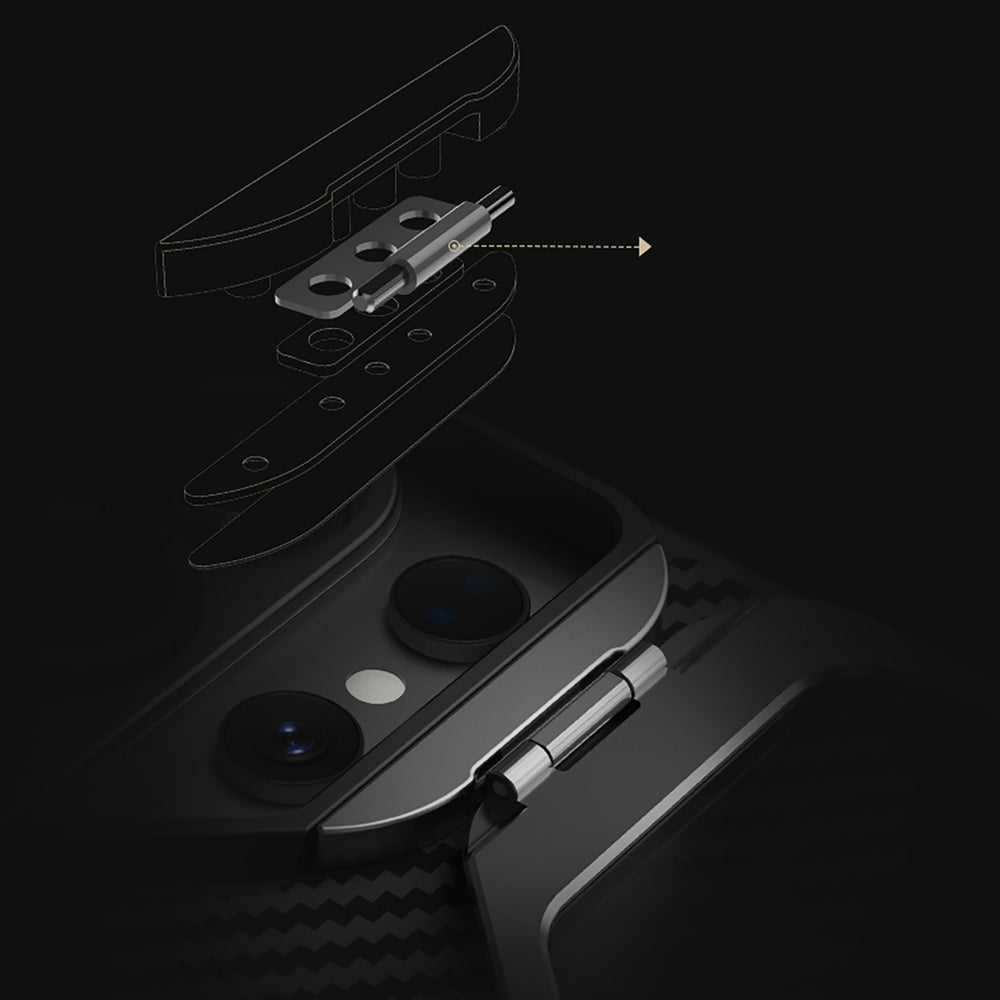 Nillkin CarboProp Magnetisk Case med Kamera Cover og Stand Kompatibel med MagSafe til Samsung S26 Ultra - Sort