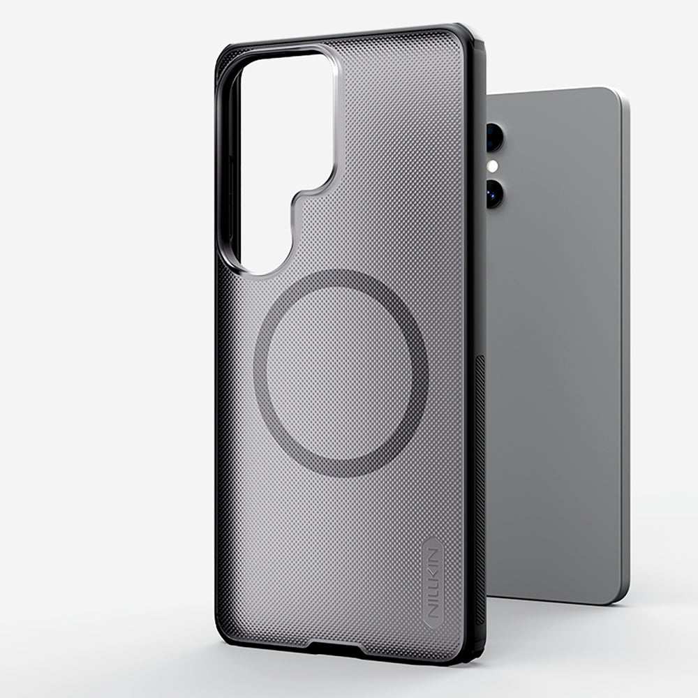 Nillkin Super Frosted Shield Pro Magnetic Case Kompatibel med MagSafe til Samsung Galaxy S26 Ultra - Gennemlysende sort