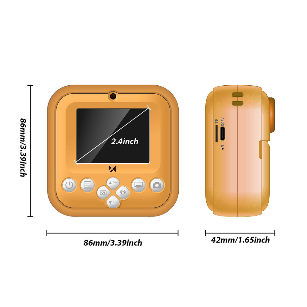 Wozinsky WDT-05 thermal printer camera, for children, print - orange