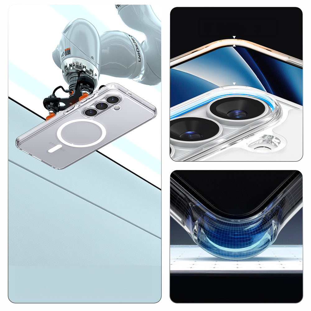 Spigen Ultra Hybrid Mag MagSafe Case til Samsung Galaxy S26 - Klar og hvid