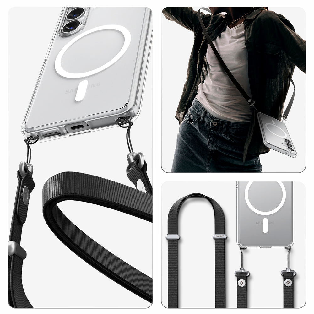 Spigen Ultra Hybrid Mag MagSafe Case til Samsung Galaxy S26 - Klar og hvid