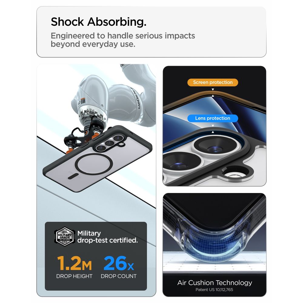 Spigen Ultra Hybrid Mag MagSafe Case til Samsung Galaxy S26 - Clear Black