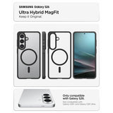 Spigen Ultra Hybrid Mag MagSafe Case til Samsung Galaxy S26 - Clear Black