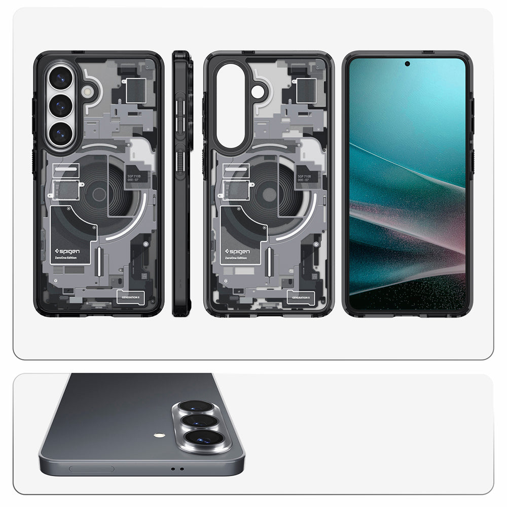 Spigen Ultra Hybrid Mag MagSafe Case til Samsung Galaxy S26 Zero One - klar sort