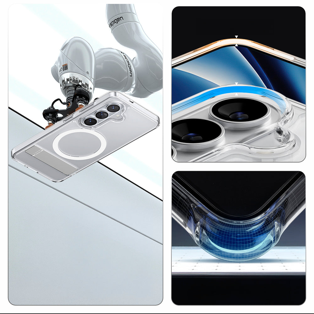 Spigen Ultra Hybrid S Mag MagSafe Case til Samsung Galaxy S26 - Klar og hvid