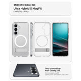 Spigen Ultra Hybrid S Mag MagSafe Case til Samsung Galaxy S26 - Klar og hvid