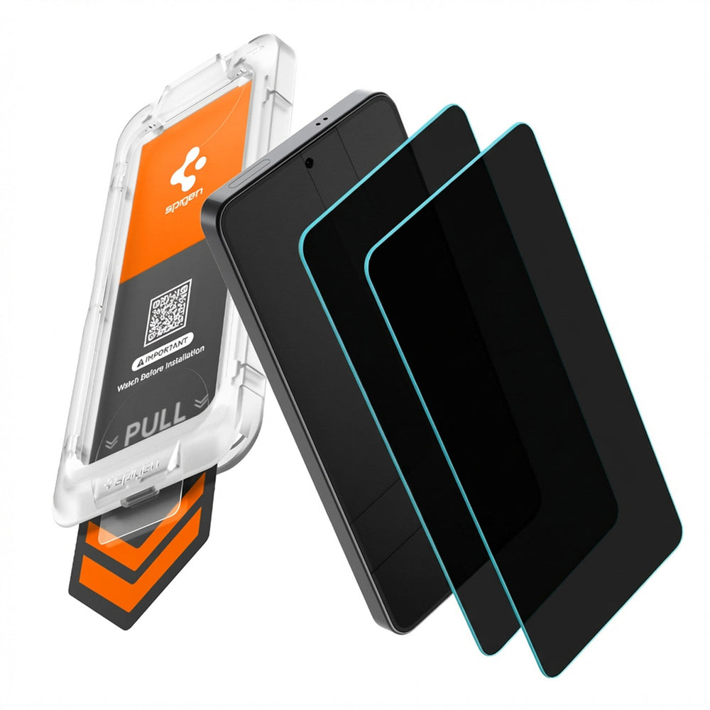 Spigen Glas.Tr Ez Fit Pro HD Privacy Glass 2-pakke til Samsung Galaxy S26