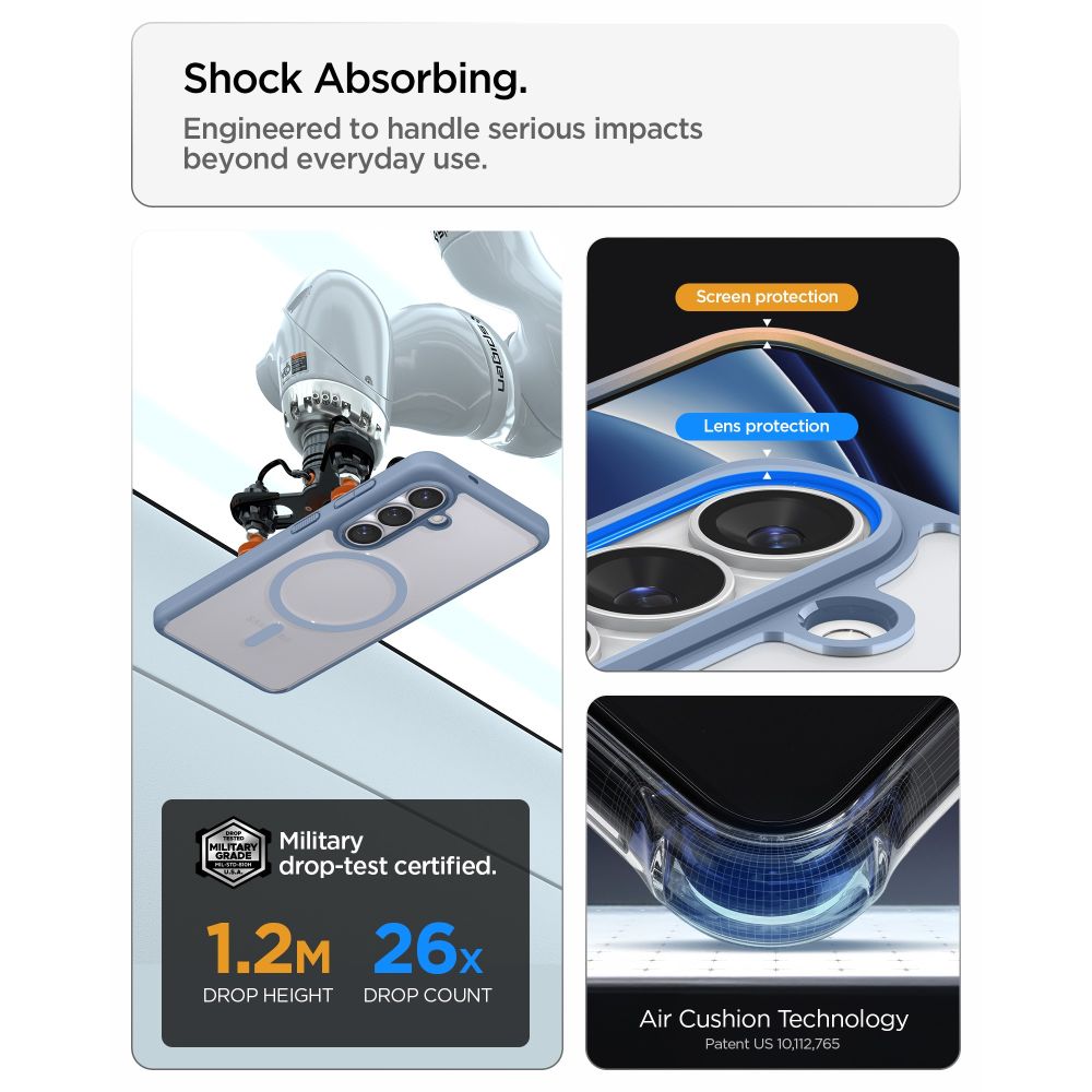 Spigen Ultra Hybrid Mag MagSafe Case til Samsung Galaxy S26+ - Clear Blue