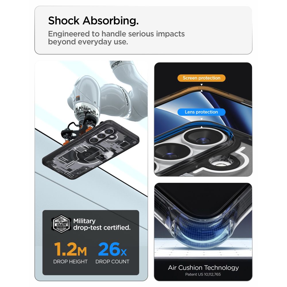 Spigen Ultra Hybrid Mag MagSafe Case til Samsung Galaxy S26+ Zero One - Clear Black