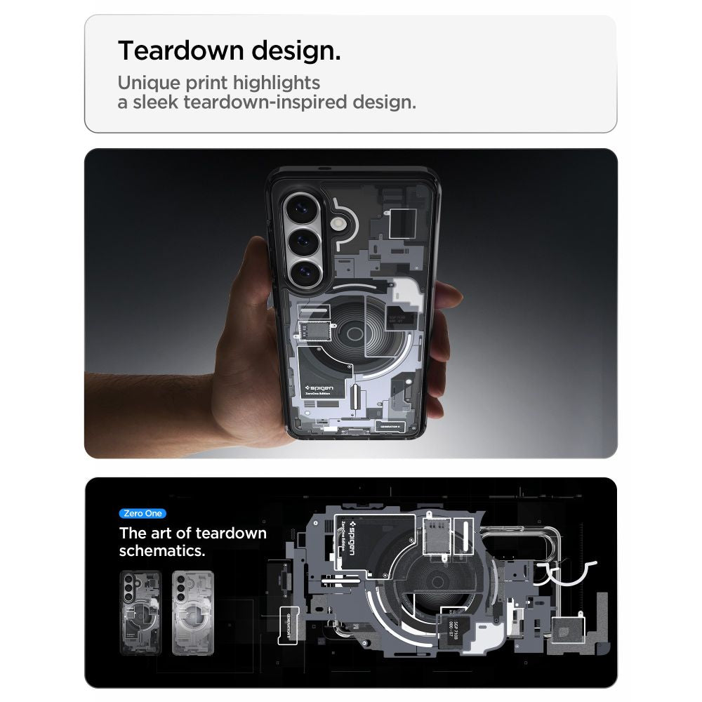 Spigen Ultra Hybrid Mag MagSafe Case til Samsung Galaxy S26+ Zero One - Clear Black