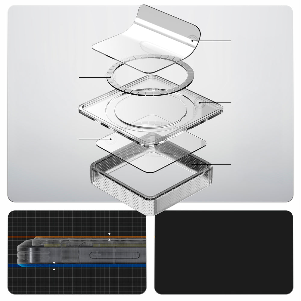 Spigen Ultra Hybrid Mag MagSafe Case til Samsung Galaxy S26+ Zero One - Klar og hvid