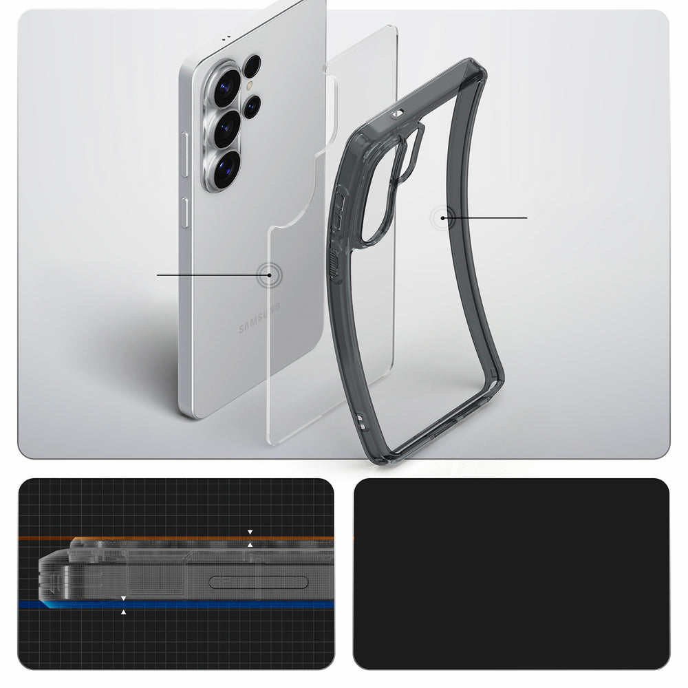 Spigen Ultra Hybrid Case til Samsung Galaxy S26 Ultra - Halvt gennemsigtigt