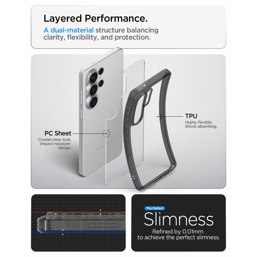 Spigen Ultra Hybrid Case til Samsung Galaxy S26 Ultra - Halvt gennemsigtigt
