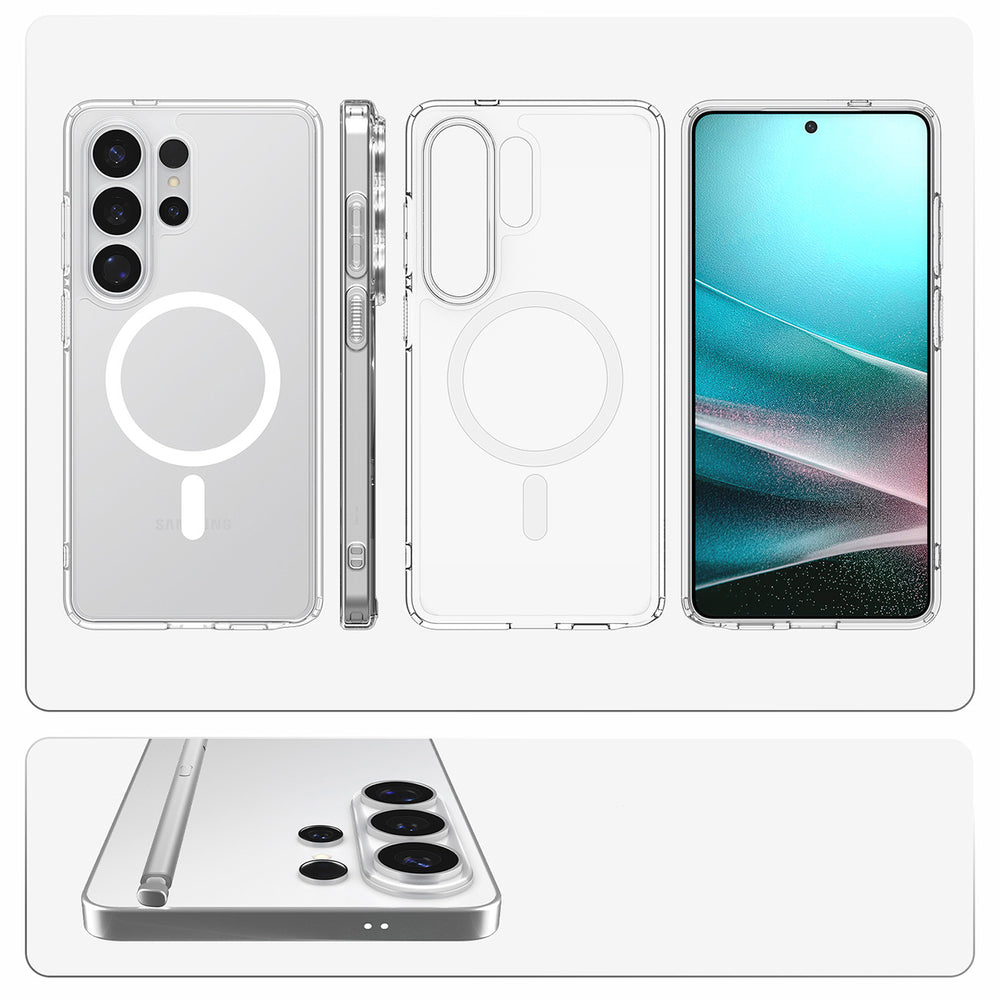 Spigen Ultra Hybrid Mag MagSafe Case til Samsung Galaxy S26 Ultra - Klar og hvid