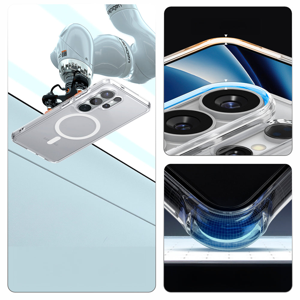 Spigen Ultra Hybrid Mag MagSafe Case til Samsung Galaxy S26 Ultra - Klar og hvid